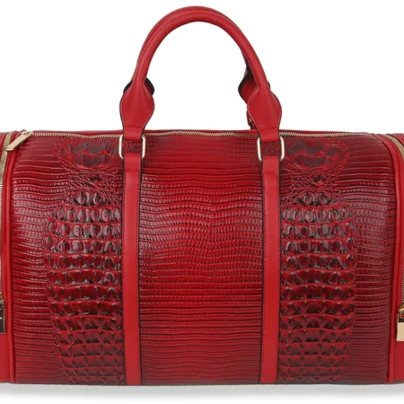 Alligator Embossed Large Carry-On Handbag